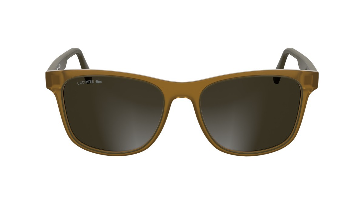 Sunglasses Lacoste L6054S (210) color transparent brown shape rectangle lenses solid brown