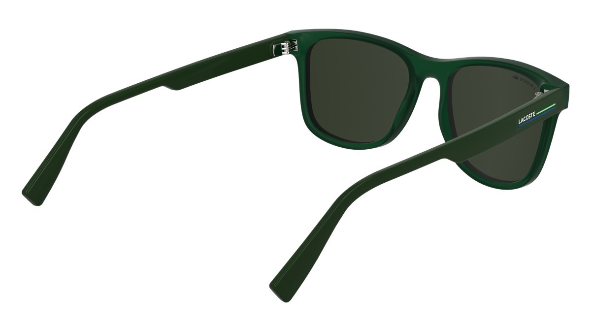 Occhiali da sole Lacoste L6054S (301) colore transparent green forma rettangolare lenti solid khaki