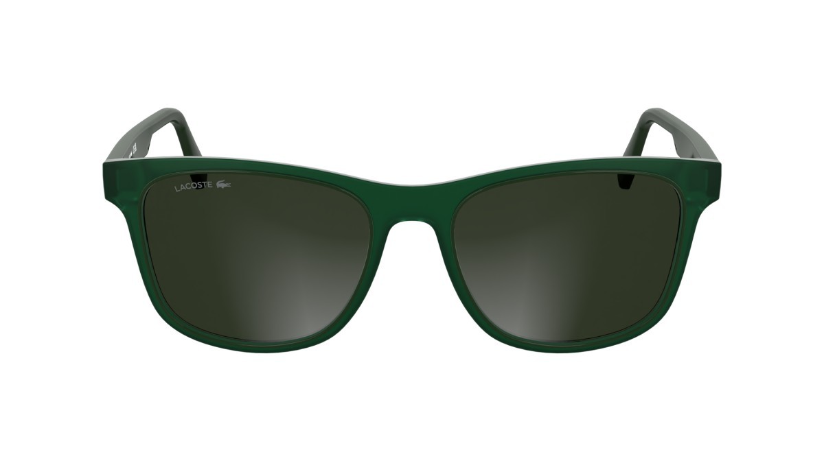 Occhiali da sole Lacoste L6054S (301) colore transparent green forma rettangolare lenti solid khaki