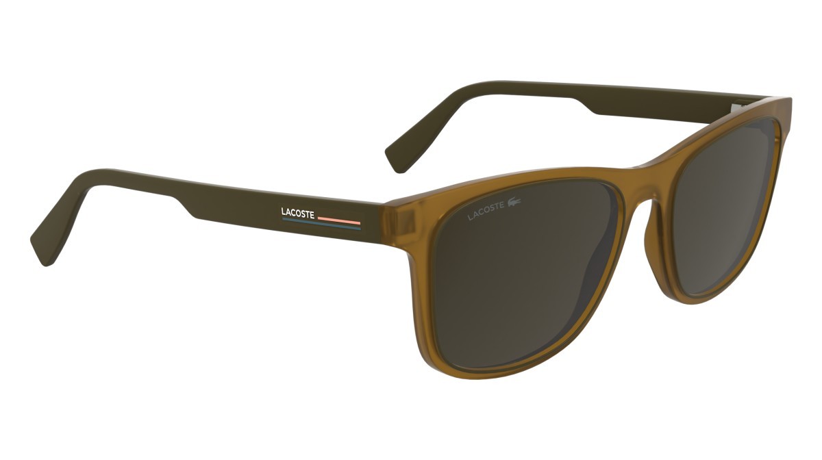 Sunglasses Lacoste L6054S N (210) color transparent brown shape rectangle 