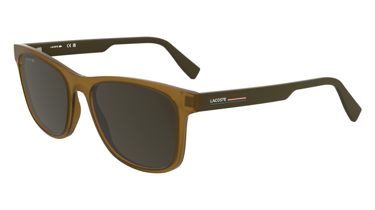 Sunglasses Lacoste L6054S N (210) color transparent brown shape rectangle 