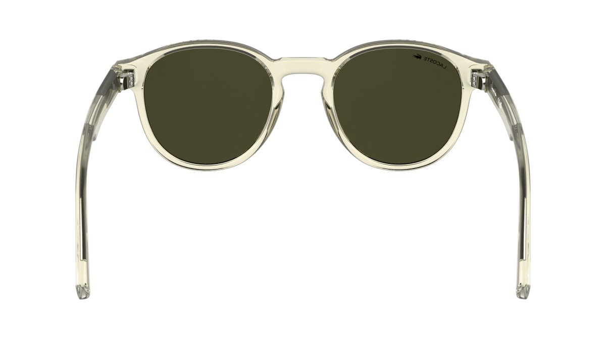 Sunglasses Lacoste L6055S (750) color transparent yellow shape rectangle lenses solid khaki