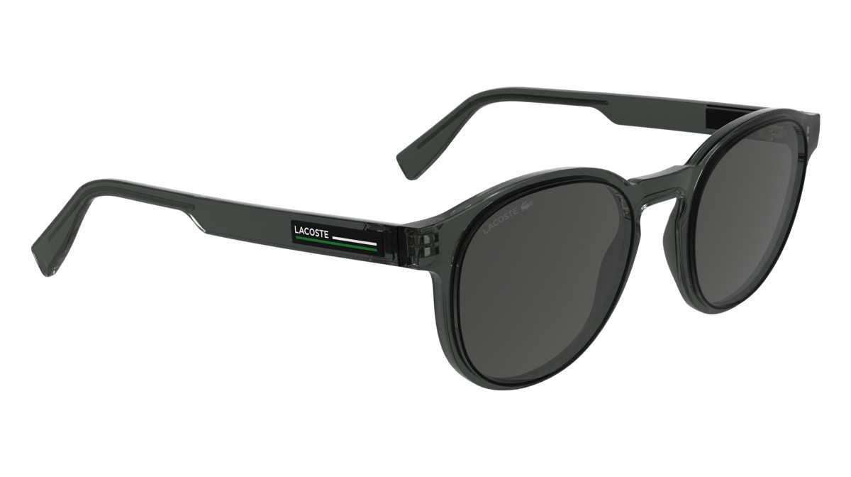 Sunglasses Lacoste L6055S N (035) color transparent dark grey shape rectangle 