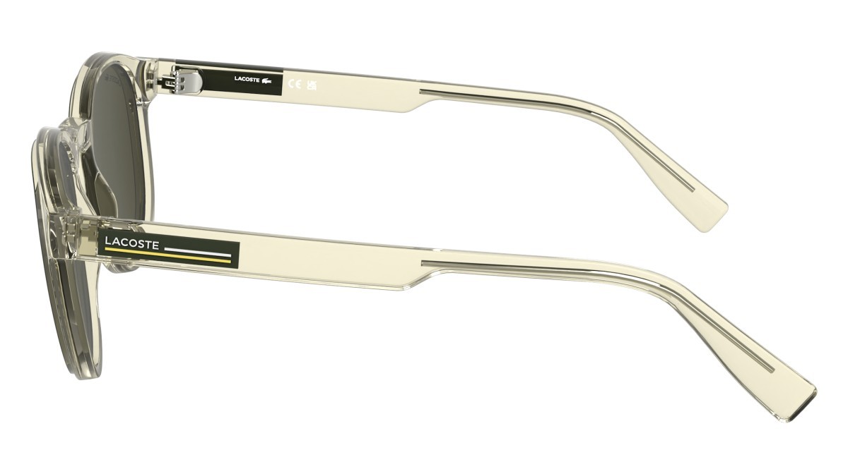 Sunglasses Lacoste L6055S N (750) color transparent yellow shape rectangle 