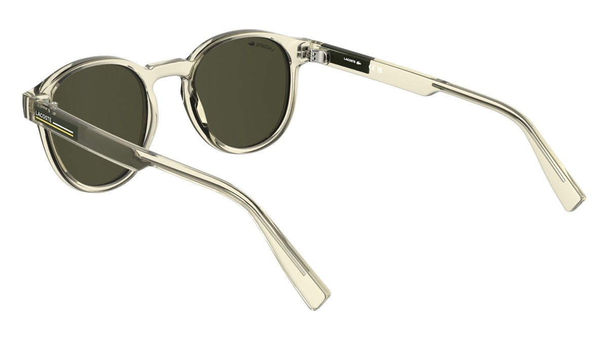 Sunglasses Lacoste L6055S N (750) color transparent yellow shape rectangle 