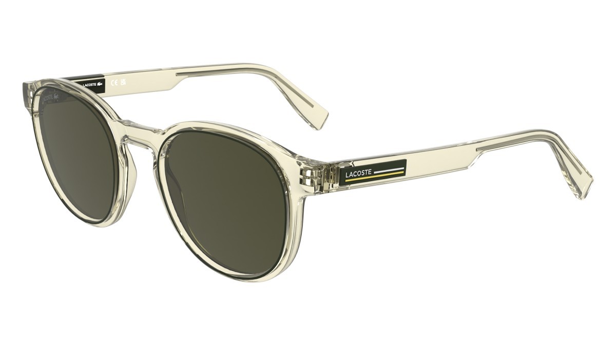 Sunglasses Lacoste L6055S N (750) color transparent yellow shape rectangle 
