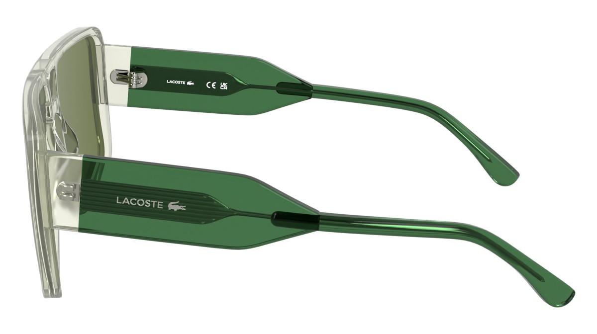 Sonnenbrillen Lacoste L6056S (315) farbe light green form rechteckig gläser solid green