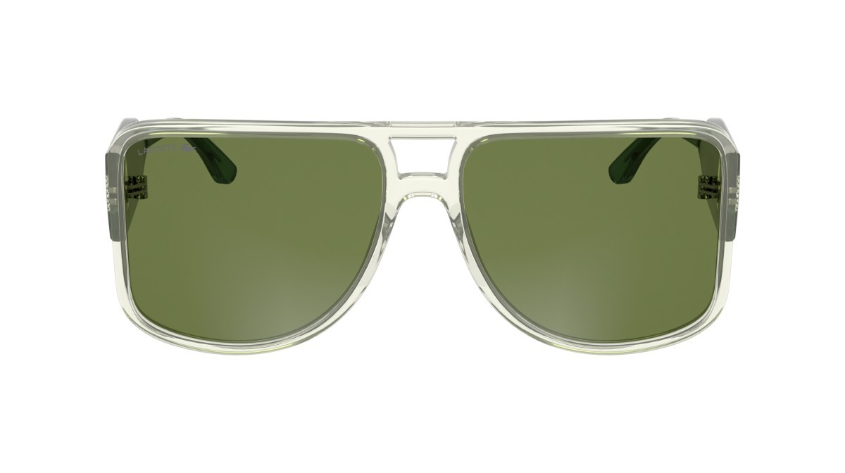 Sonnenbrillen Lacoste L6056S (315) farbe light green form rechteckig gläser solid green