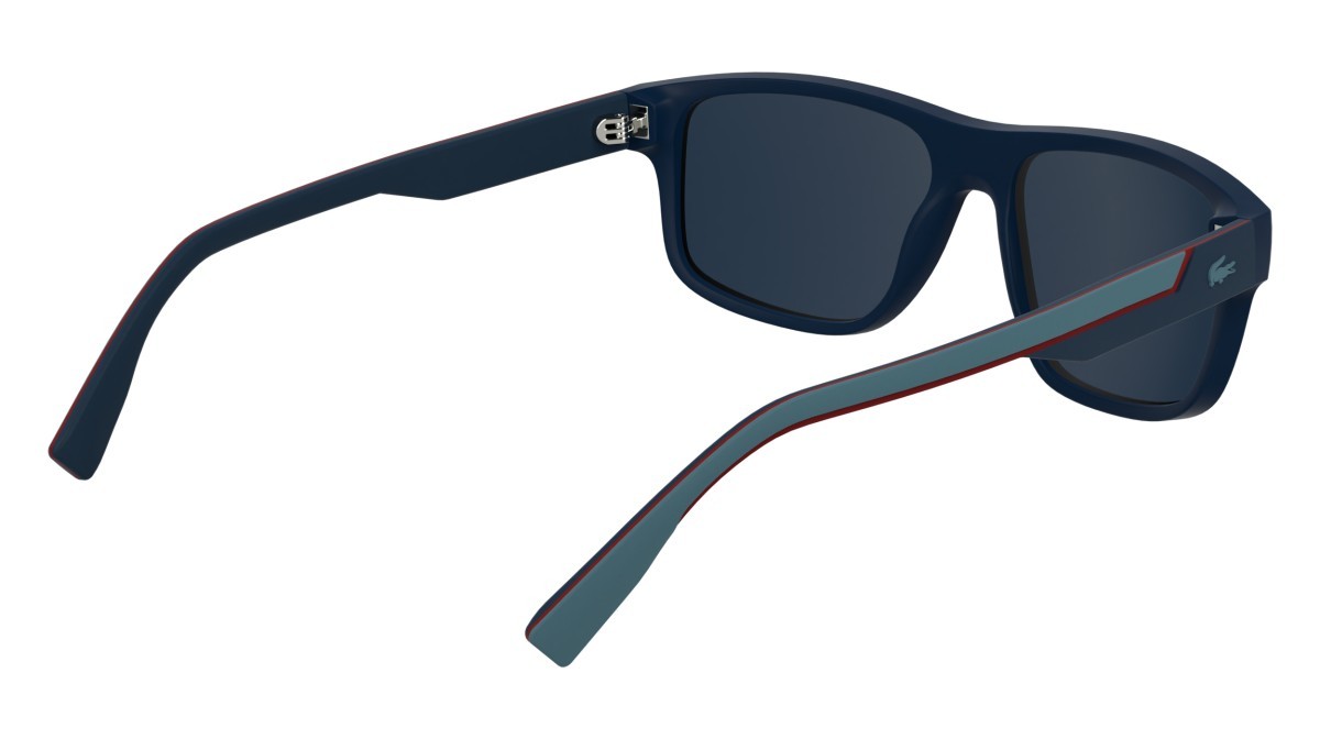 Sunglasses Lacoste L6057S (424) color matte blue shape rectangle lenses solid blue