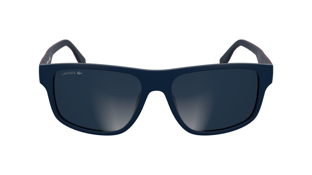 Sunglasses Lacoste L6057S (424) color matte blue shape rectangle lenses solid blue