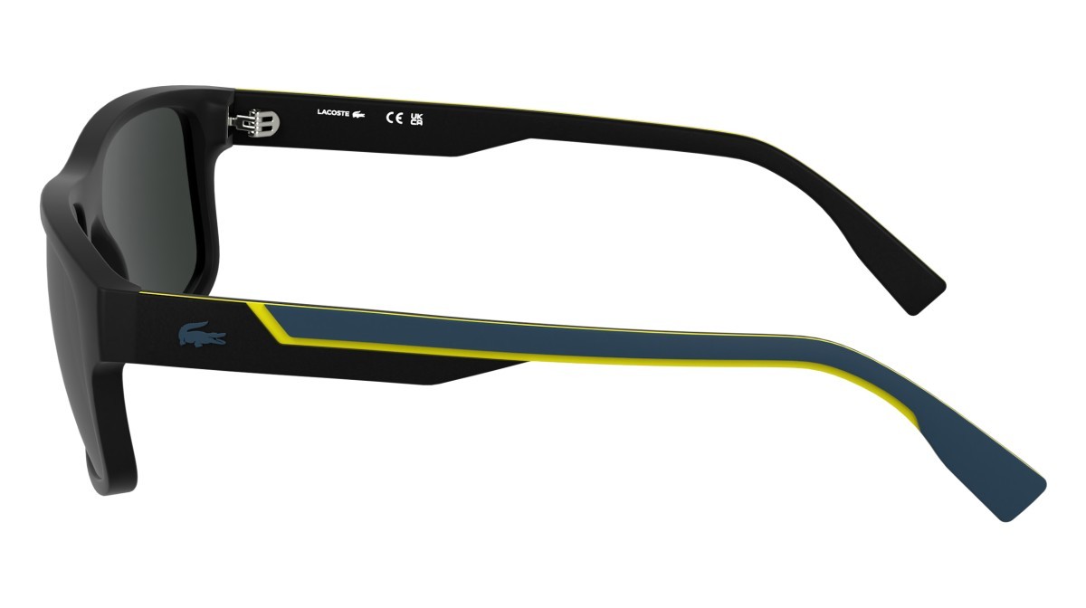 Sunglasses Lacoste L6057S N (002) color matte black shape rectangle 