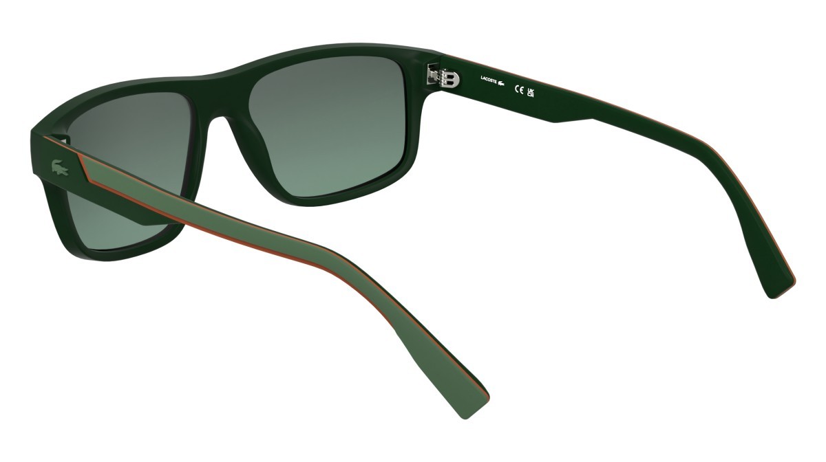 Sunglasses Lacoste L6057S N (301) color matte green shape rectangle 