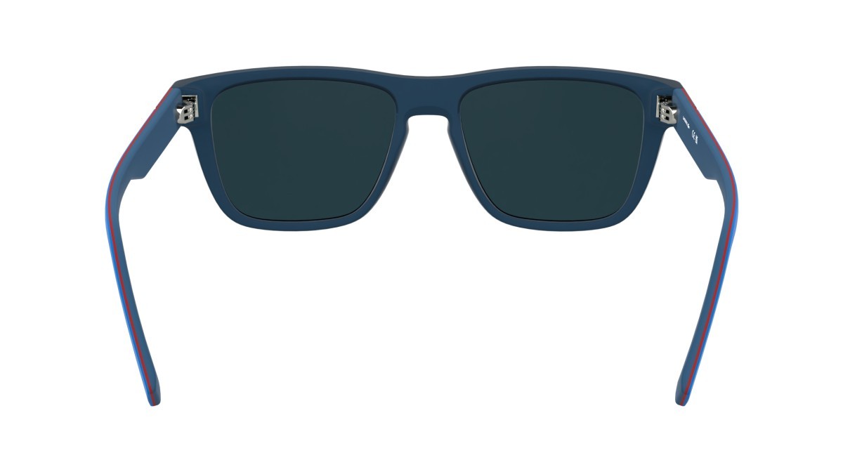 Sunglasses Lacoste L6058S (424) color matte blue shape rectangle lenses solid blue