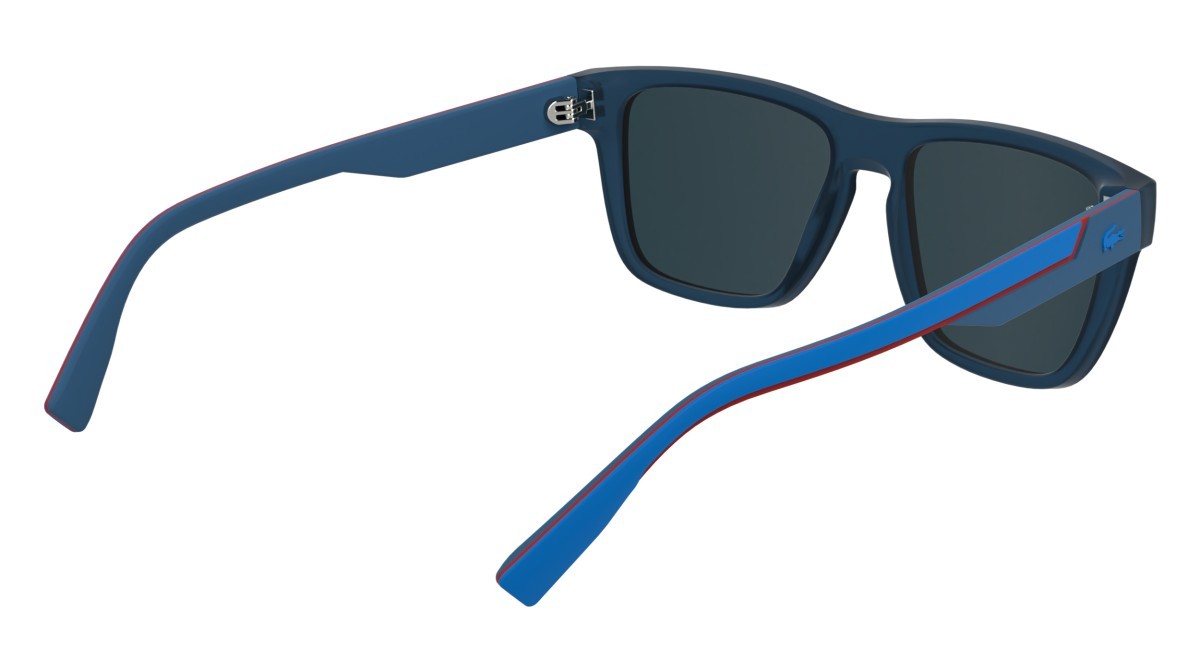 Sunglasses Lacoste L6058S (424) color matte blue shape rectangle lenses solid blue