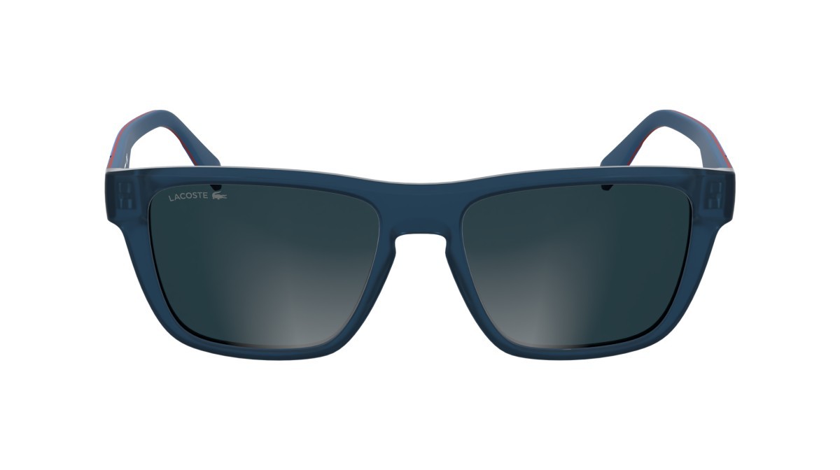 Sunglasses Lacoste L6058S (424) color matte blue shape rectangle lenses solid blue