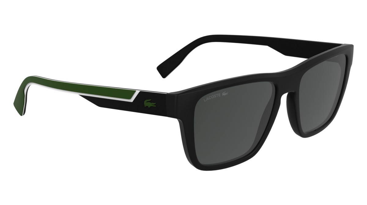 Sunglasses Lacoste L6058S N (002) color matte black shape rectangle 