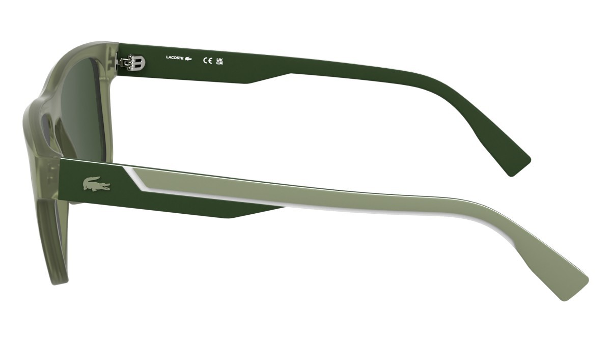 Sunglasses Lacoste L6058S N (301) color matte khaki shape rectangle 