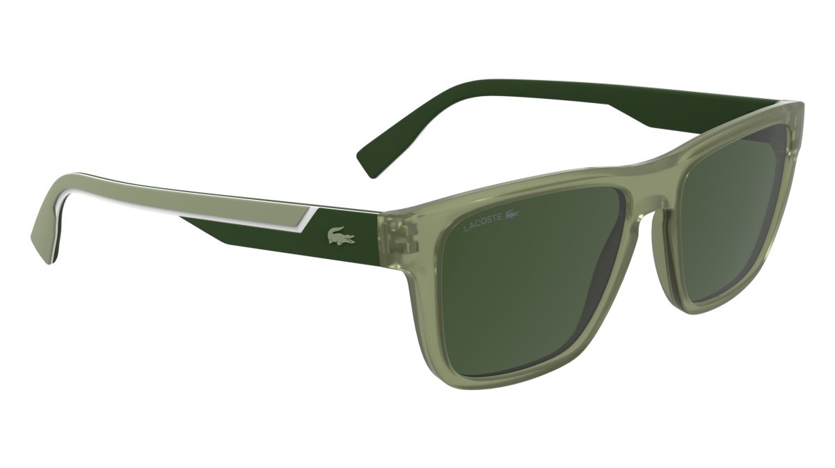 Sunglasses Lacoste L6058S N (301) color matte khaki shape rectangle 
