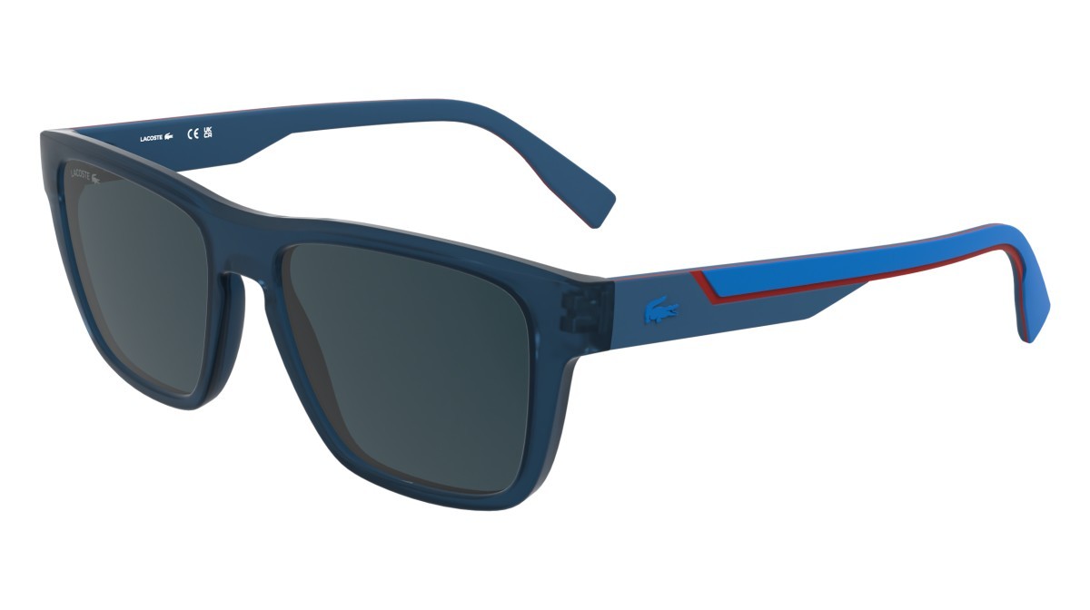 Sunglasses Lacoste L6058S N (424) color matte blue shape rectangle 