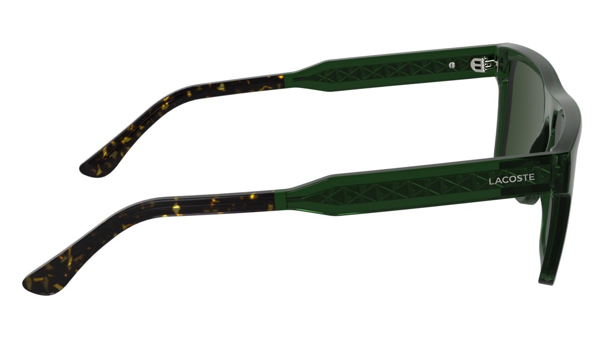 Sonnenbrillen Lacoste L6059S (301) farbe transparent green form rechteckig gläser solid green