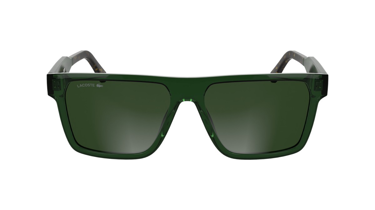 Sonnenbrillen Lacoste L6059S (301) farbe transparent green form rechteckig gläser solid green