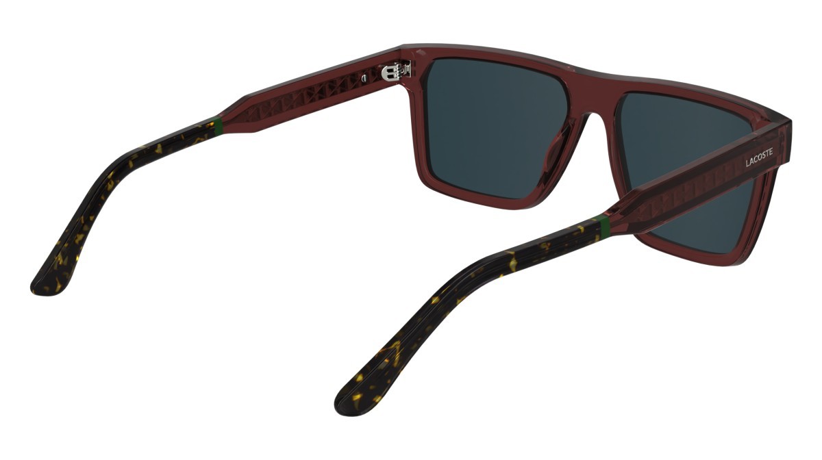 Sunglasses Lacoste L6059S N (601) color transparent burgundy shape rectangle 