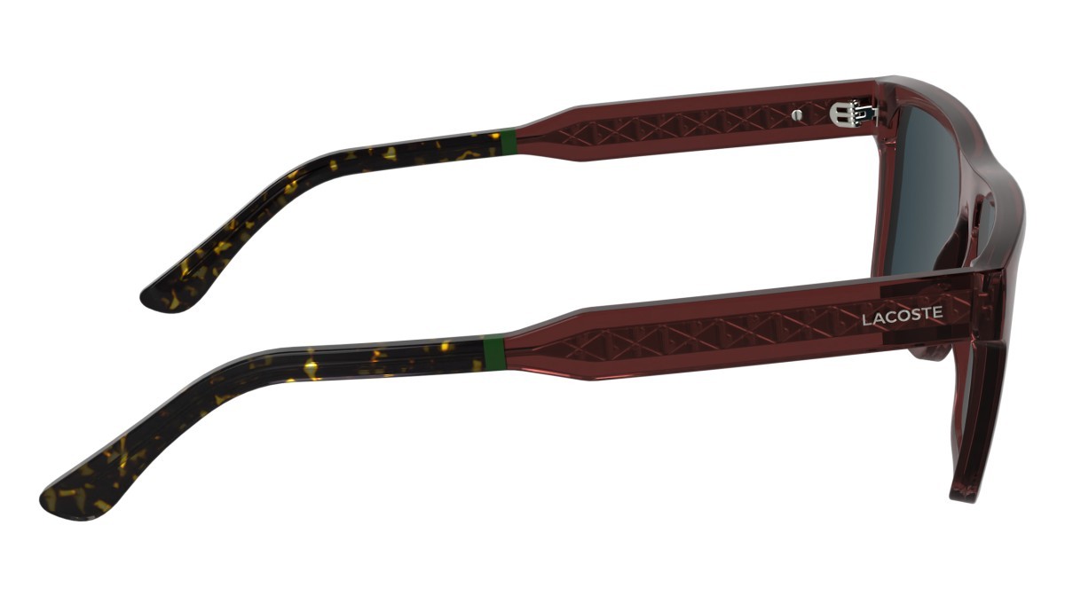 Sunglasses Lacoste L6059S N (601) color transparent burgundy shape rectangle 