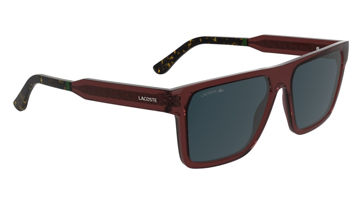 Sunglasses Lacoste L6059S N (601) color transparent burgundy shape rectangle 