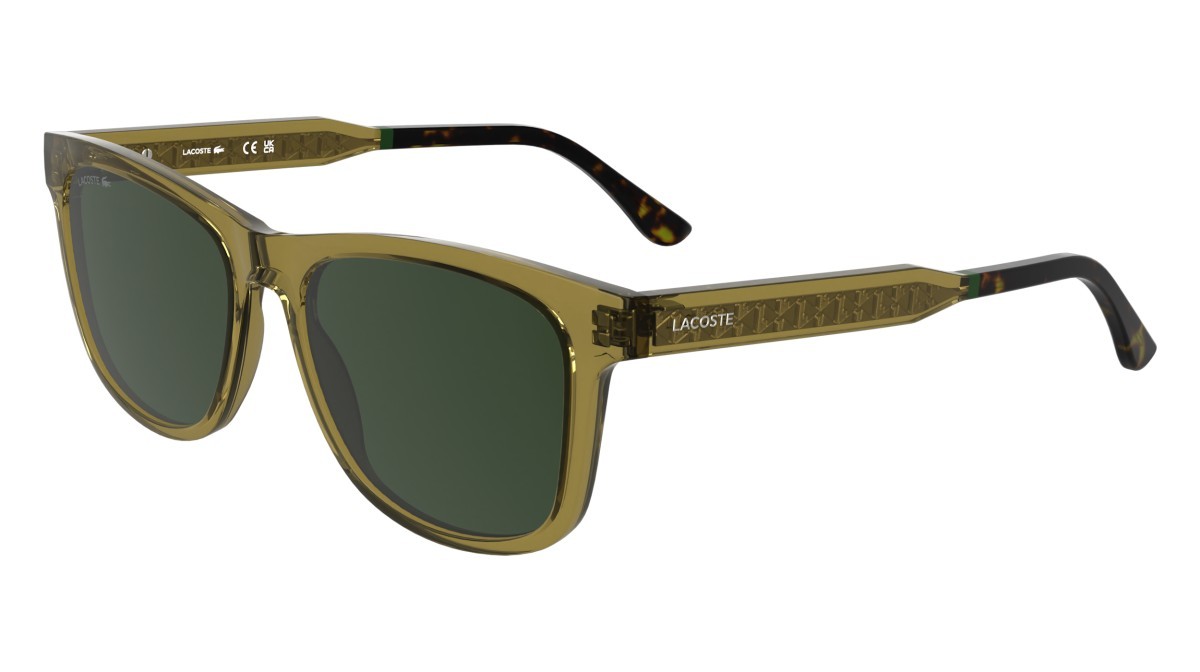 Sunglasses Lacoste L6060S (264) color transparent sand shape rectangle lenses solid green
