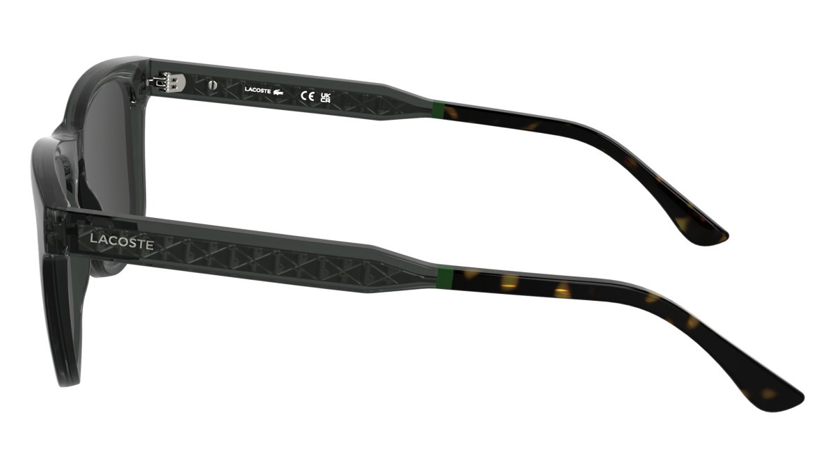 Sunglasses Lacoste L6060S N (035) color transparent dark grey shape rectangle 