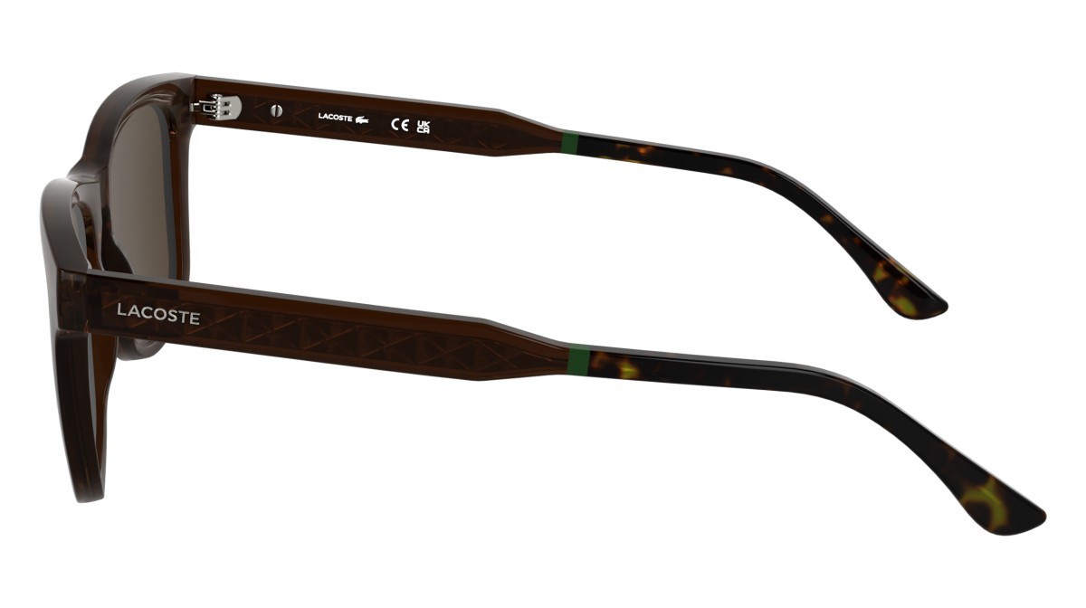 Sunglasses Lacoste L6060S N (210) color transparent dark brown shape rectangle 