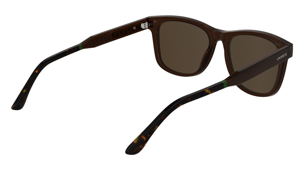 Sunglasses Lacoste L6060S N (210) color transparent dark brown shape rectangle 