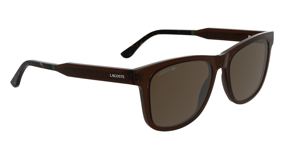 Sunglasses Lacoste L6060S N (210) color transparent dark brown shape rectangle 