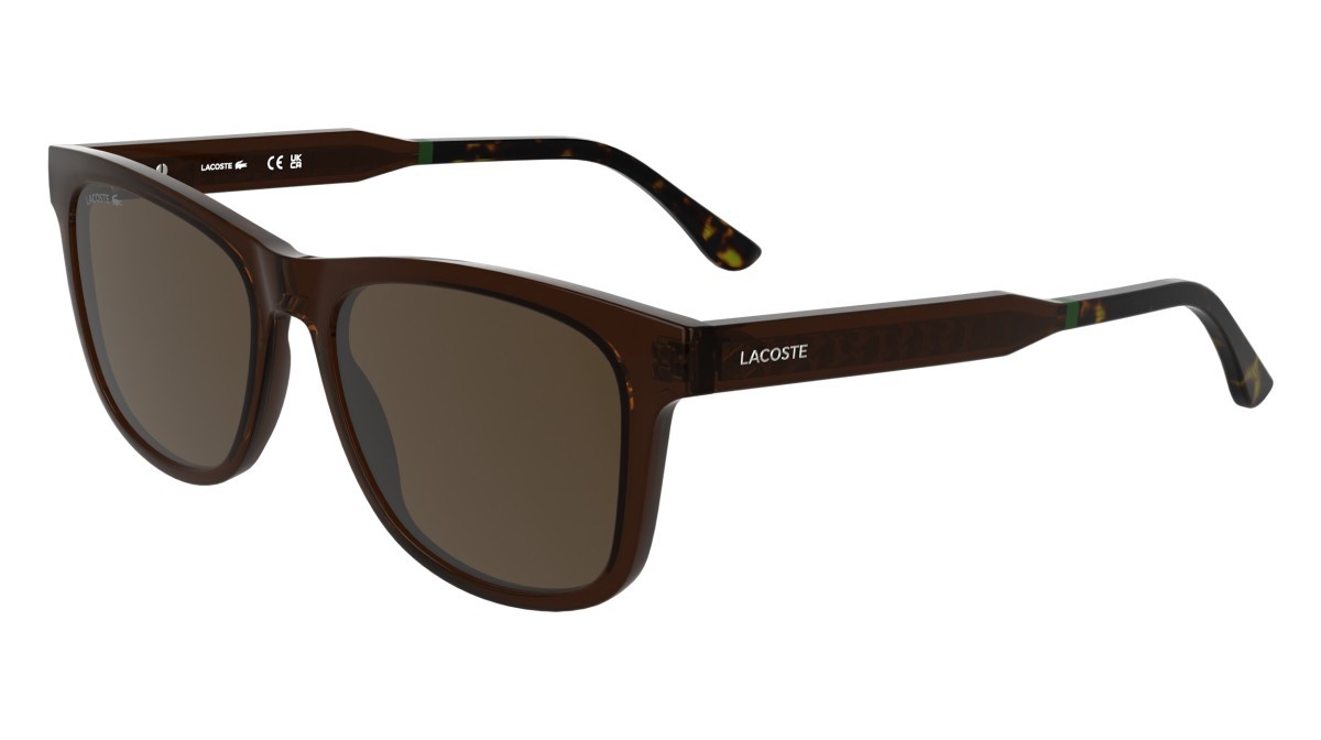 Sunglasses Lacoste L6060S N (210) color transparent dark brown shape rectangle 