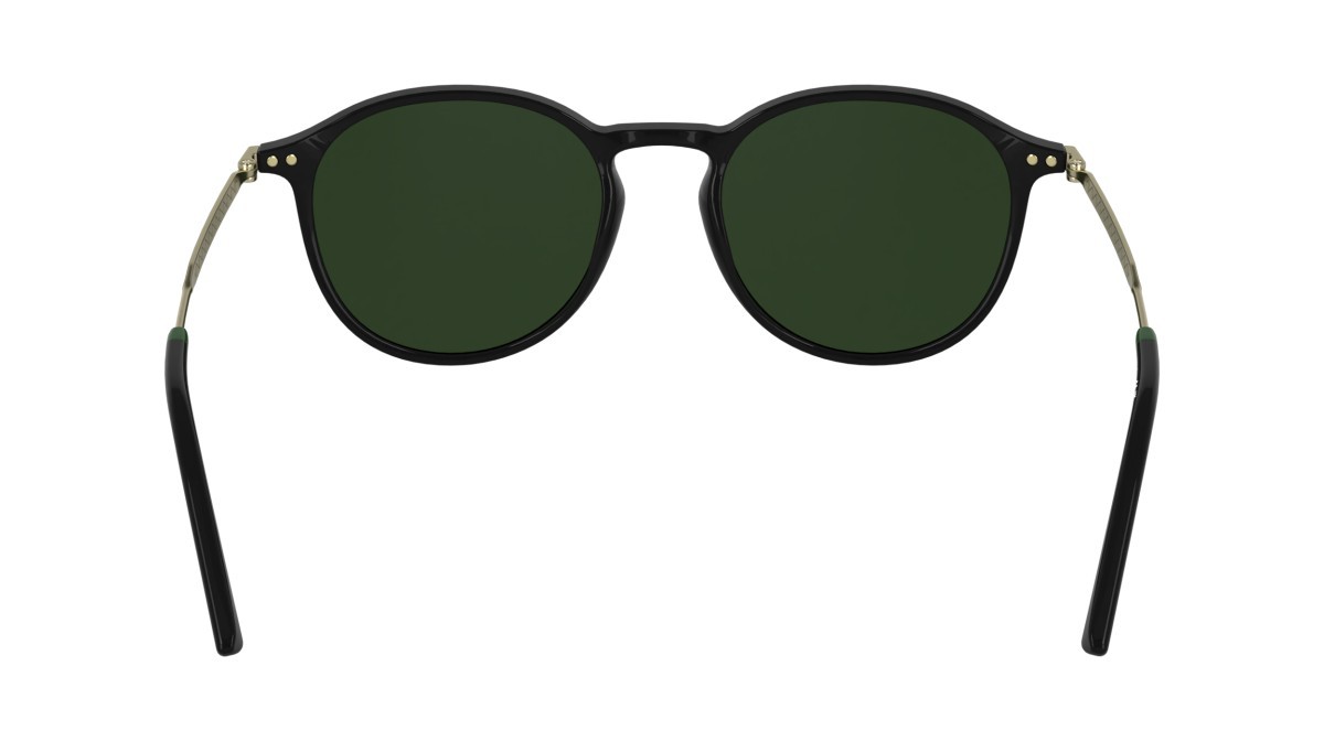 Sunglasses Lacoste L6061S (001) color black shape rectangle lenses solid green
