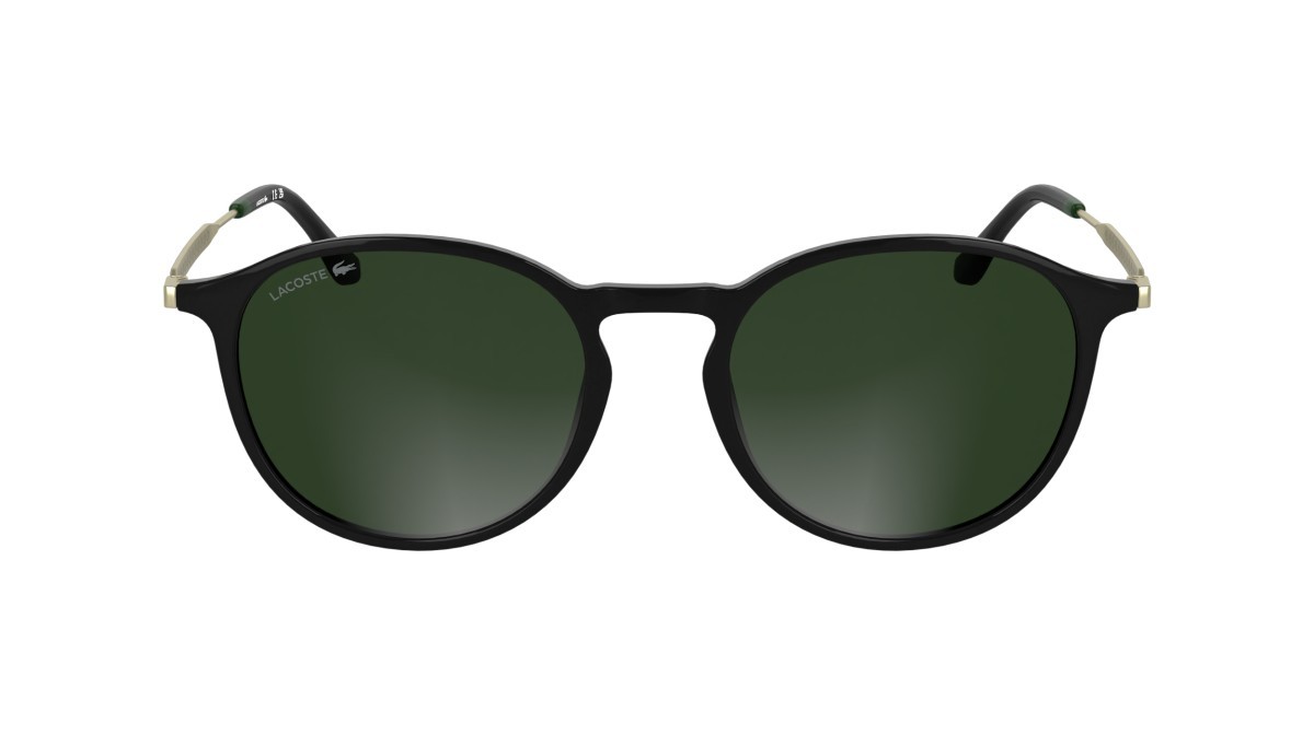 Sunglasses Lacoste L6061S (001) color black shape rectangle lenses solid green