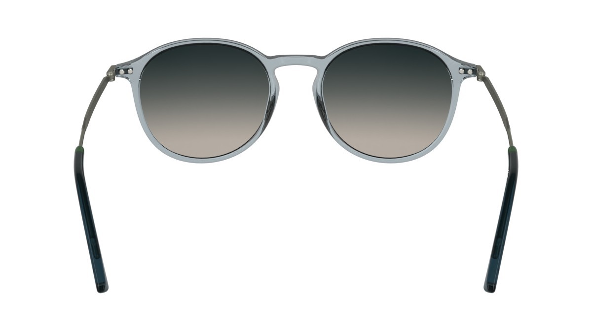 Sunglasses Lacoste L6061S (038) color tranparent light  grey shape rectangle lenses blue light rose gradient