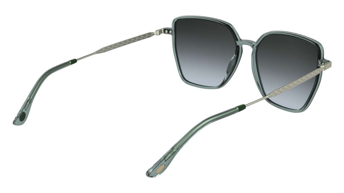 Sunglasses Lacoste L6062S N (400) color transparent azure shape rectangle 