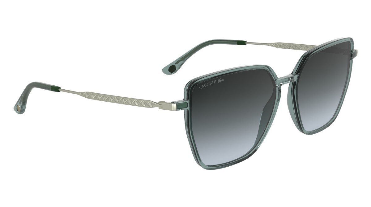 Sunglasses Lacoste L6062S N (400) color transparent azure shape rectangle 