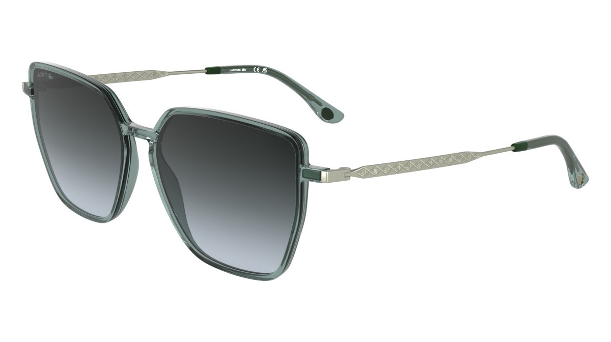 Sunglasses Lacoste L6062S N (400) color transparent azure shape rectangle 