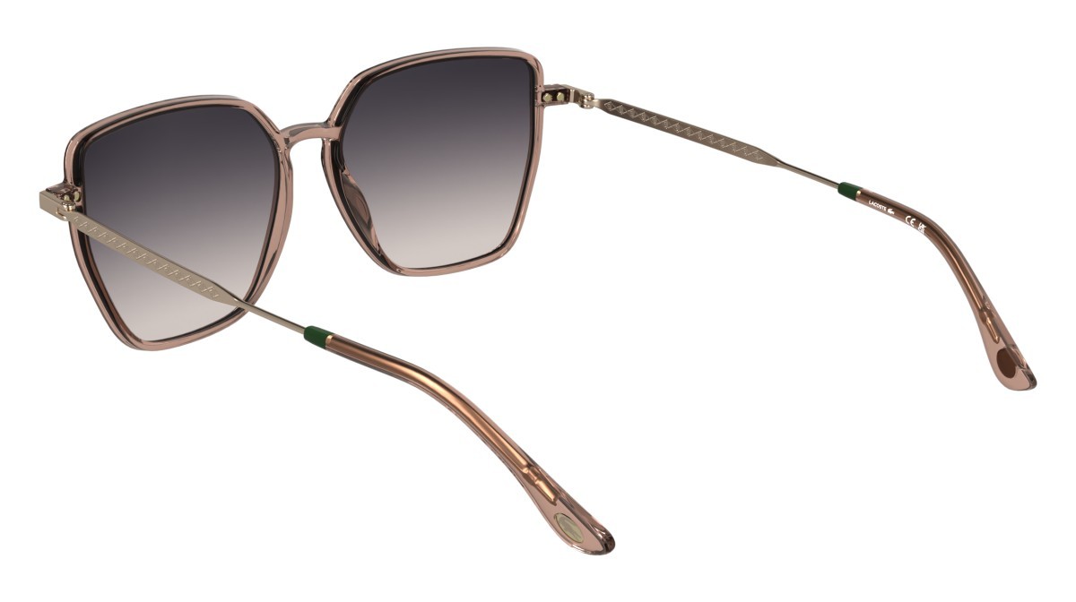 Sunglasses Lacoste L6062S N (662) color transparent blush shape rectangle 