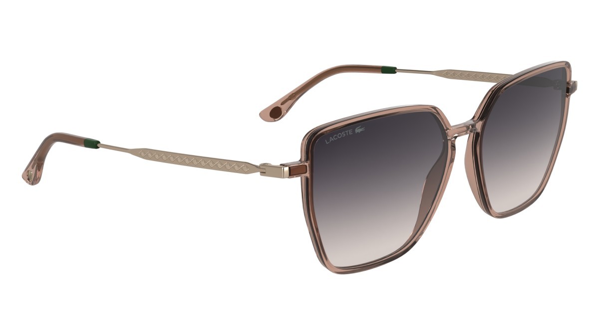 Sunglasses Lacoste L6062S N (662) color transparent blush shape rectangle 
