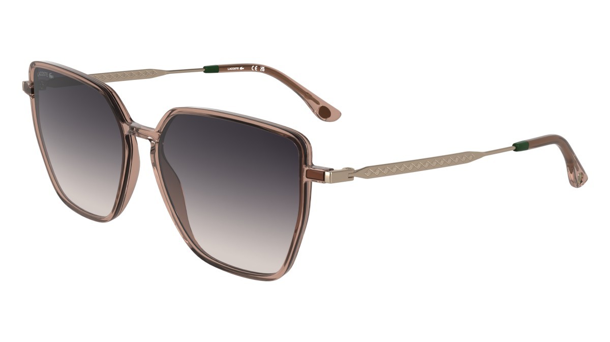 Sunglasses Lacoste L6062S N (662) color transparent blush shape rectangle 