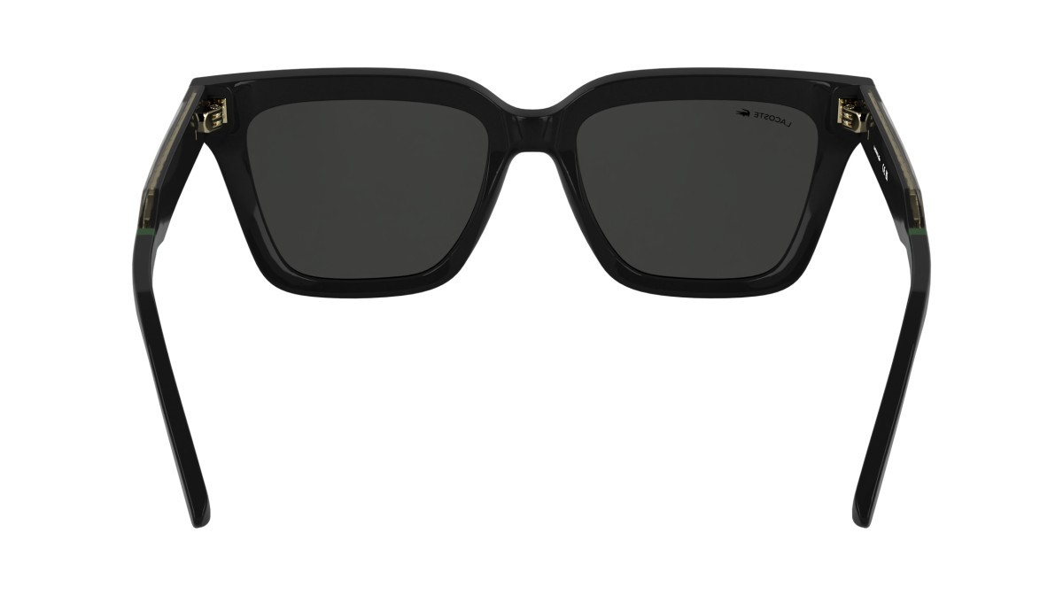 Sunglasses Lacoste L6063S (001) color black shape rectangle lenses solid grey