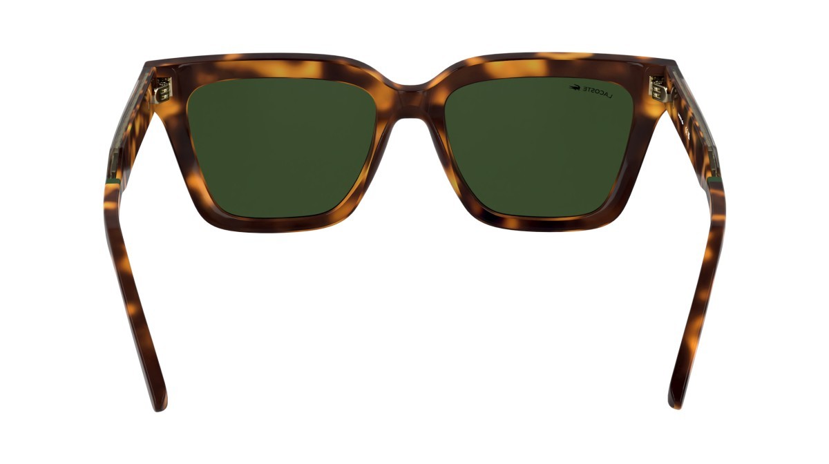 Sunglasses Lacoste L6063S (214) color havana shape rectangle lenses solid green