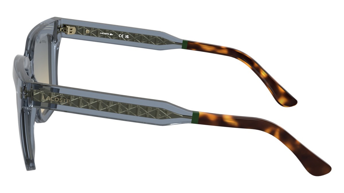 Sonnenbrillen Lacoste L6063S N (038) farbe transparent light grey form rechteckig 