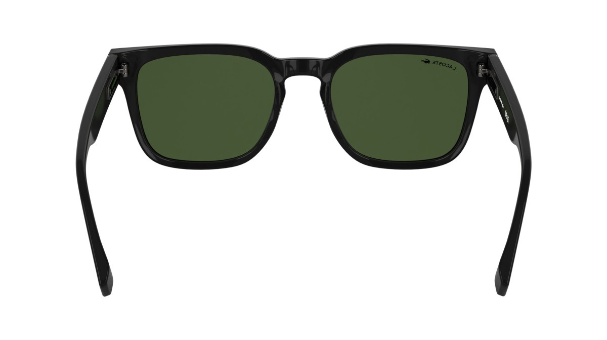 Sunglasses Lacoste L6065S (001) color black shape rectangle lenses solid green