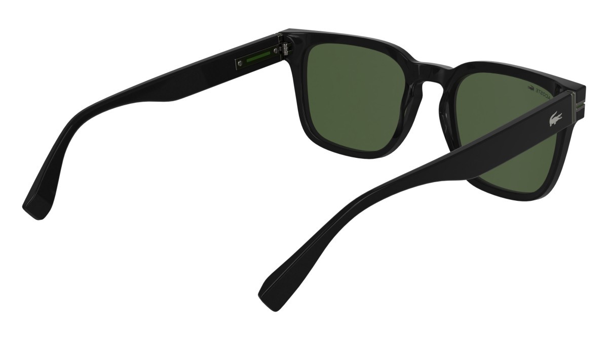 Sunglasses Lacoste L6065S (001) color black shape rectangle lenses solid green