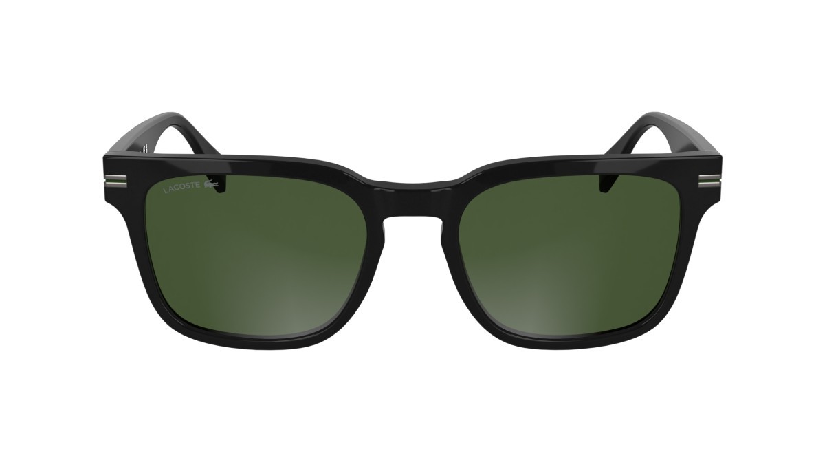 Sunglasses Lacoste L6065S (001) color black shape rectangle lenses solid green