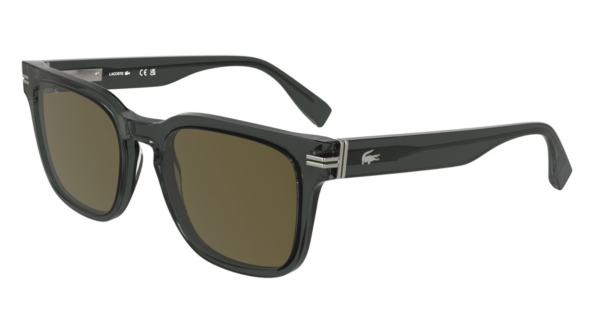 Sunglasses Lacoste L6065S N (035) color transparent grey shape rectangle 